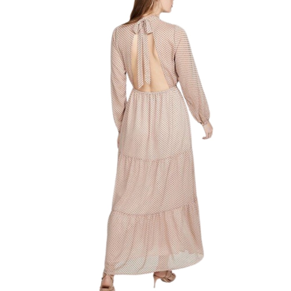 MINKPINK Pink & Black Polka Dot Be Someone Long Sleeve Maxi Dress